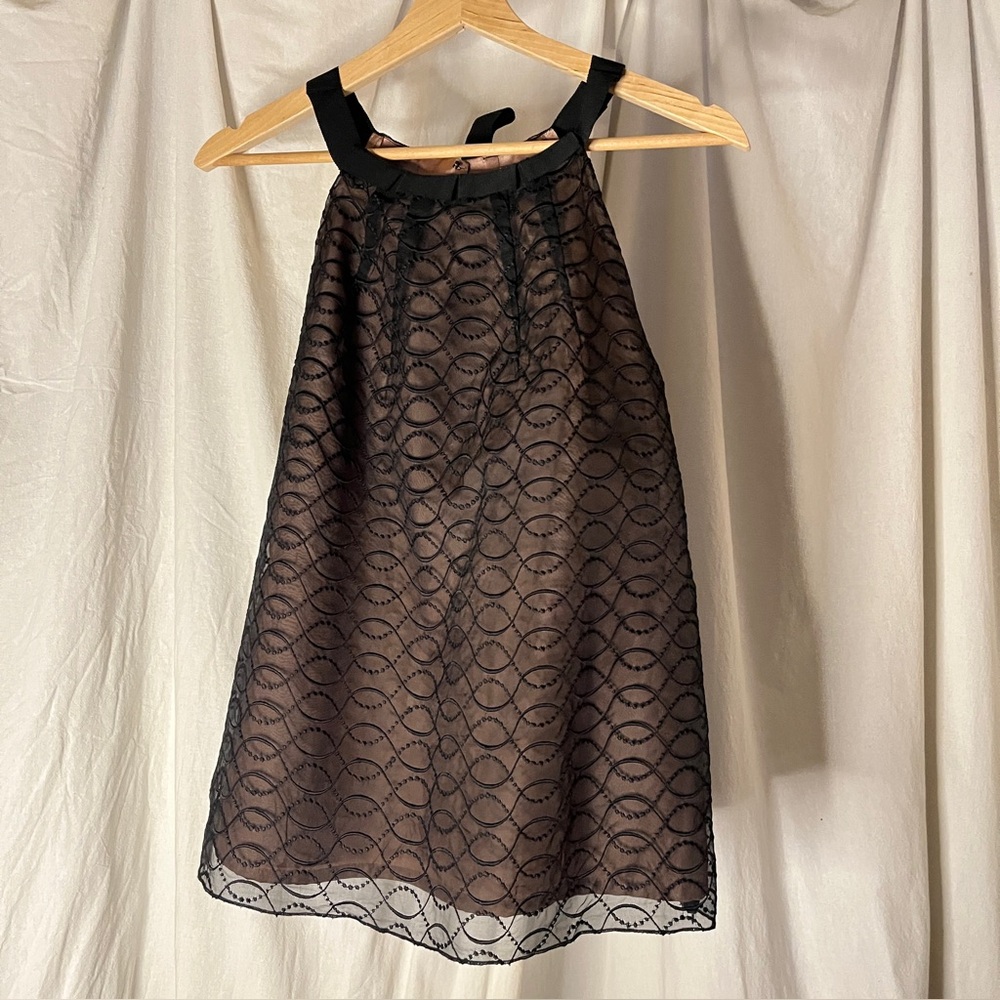Elegant Black Lace Overlay Dress